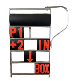 Pit Board 5 rows GPXL with handle (black/fluor red)