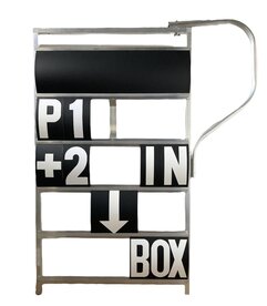 Pit Board 5 rows GPXL with handle (black/white)