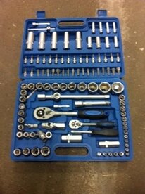 Scheffler 108pc socket wrench set 1/4'' &amp; 1/2''Cr-V