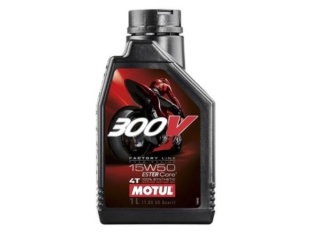 MOTUL 300V 4T Factory Line Road Racing 15W50 Motor Oil - 1&nbsp;Liter