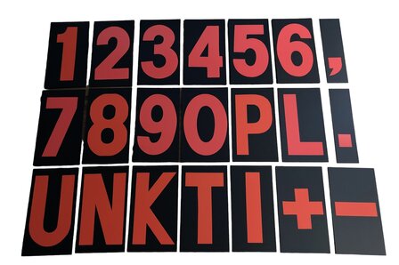 Pit Board numbers set XXL (black/fluor yellow)
