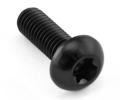 Pro-Bolt Titanium Button Head Bolt M5x(0.80mm)x15mm Torx Drive (black)