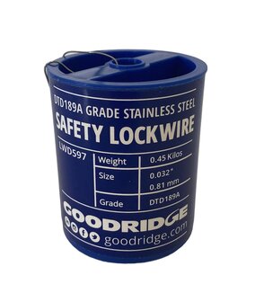 Goodridge lockwire 0,81MM 450GR