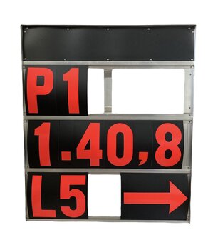 Pit Board 3 rows (black/fluor red)