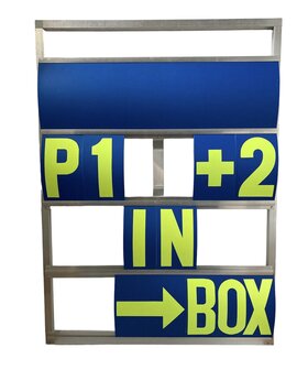 Pit Board 4 rows (blue/fluor yellow)