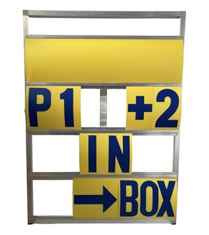 Pit Board 4 rows (yellow/blue)