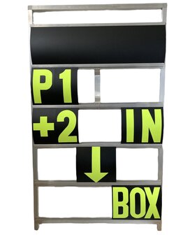 Pit Board 5 rows GP (black/fluor yellow)