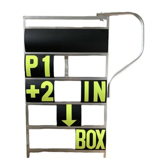 Pit Board 5 rows GP XL (black/fluor geel)