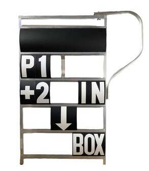 Pit Board 5 rows GP XL (black/white)