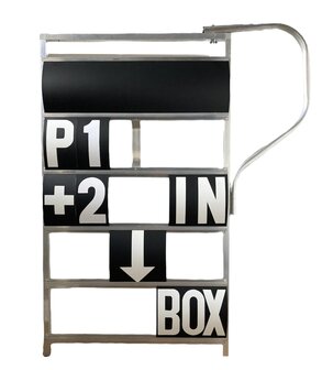 Pit Board 5 rows GPXL with handle (black/white)