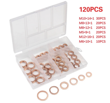 Copper washers (120 pieces M6-M10)