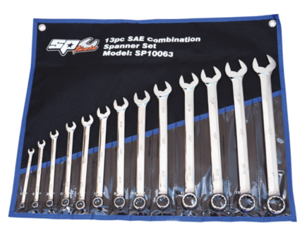 SP Tools Quad Drive Roe Spanner Set (13pc SAE/inch)