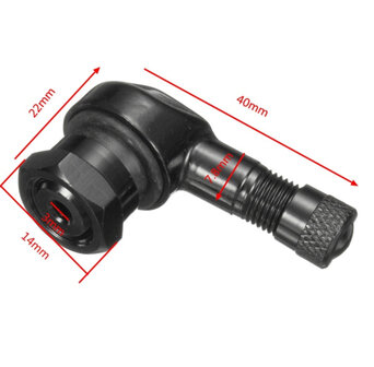 Valve aluminium 10mm (black)