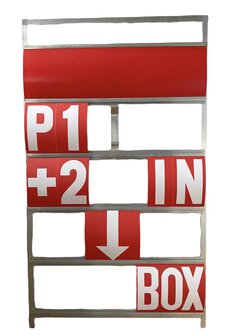 Pit Board 5 rows GP (red/white)