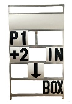 Pit Board 5 rows GPXL (white/black)