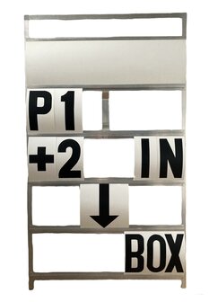 Pit Board 5 rows GP (white/black)