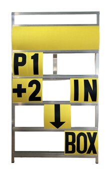 Pit Board 5 rows GP (yellow/black)