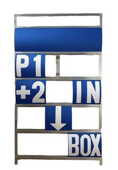 Pit Board 5 rows GP (blue/white)