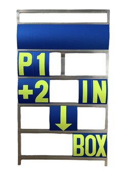 Pit Board 5 rows GP (blue/fluor yellow)