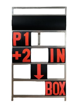 Pit Board 5 rows GP (black/fluor red)