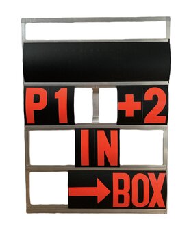 Pit Board 4 rows (black/fluor red)