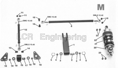 LCR Rocker arm front shock (M1)