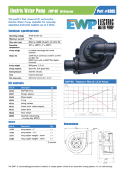 Davies Craig Electric Water Pump EWP80