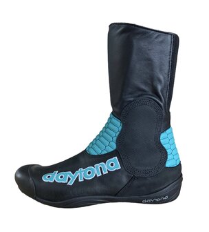 Daytona sidecar boots (black/turquoise)