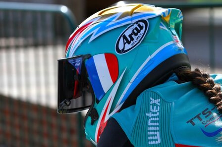 Sidecarshop Arai visor sticker (blue)