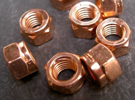 Copper nut M8 KD12 (10 pieces)