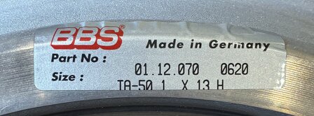 BBS Rim outside 1.0 x 13'' B-grade (2)