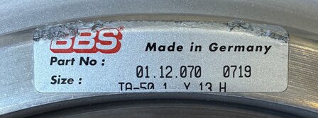 BBS Rim outside 1.0 x 13'' B-grade (3)