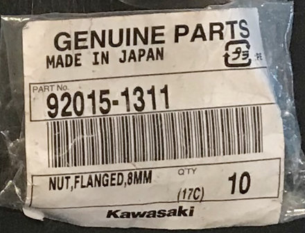 26x new Kawasaki 92015-1311 Nut Flanged 8mm