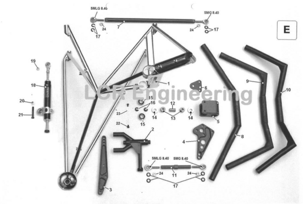 LCR F1 handlebars standard (E9)