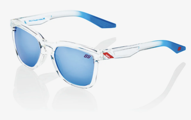 !00% Sunglasses HUDSON Jorge Martin SE Polished Clear HiPER® Blue Multilayer Mirror Lens