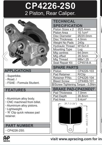 AP Racing CP4226-2S0 