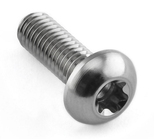 Pro-Bolt Titanium Button Head Bolt M5x(0.80mm)x15mm Torx Drive