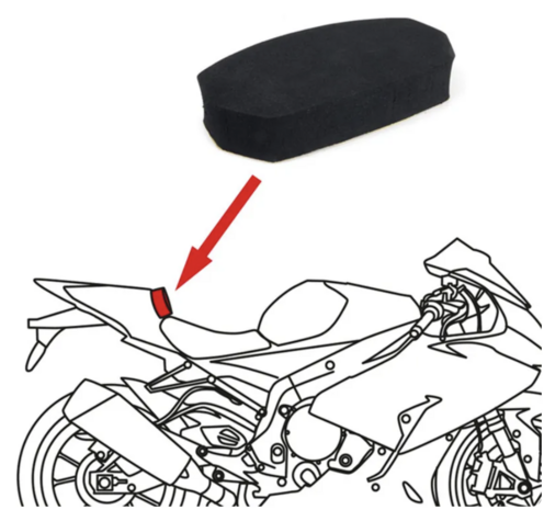 Universal Race foam seat pad self-adhesive