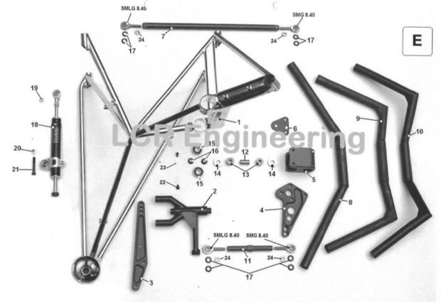 Toby steering damper 15C65 (blue) E18