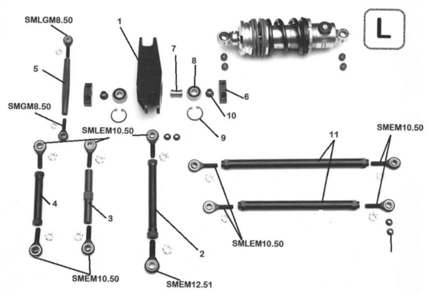 LCR tie rod bar used (L4)