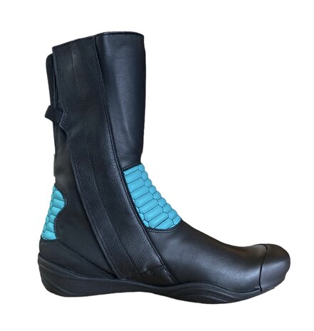 Daytona sidecar boots (black/turquoise)
