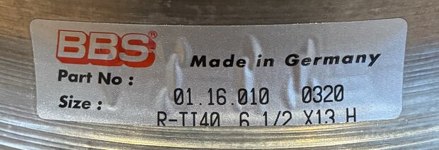 BBS Rim inside 6.5 x 13'' B-grade (1)