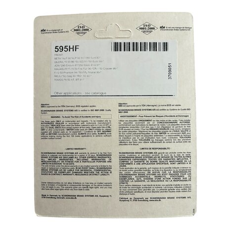 SBS 595HF Brake Pads