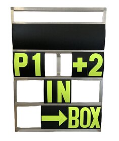 Pit Board 4 rows GP (black/fluor yellow)