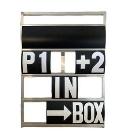 Pit Board 4 rows GP (black/white)