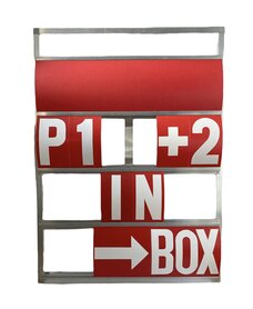 Pit Board 4 rows GP (red/white)