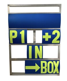 Pit Board 4 rows GP (blue/fluor yellow)