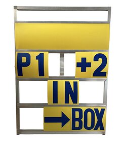Pit Board 4 rows GP (yellow/blue)