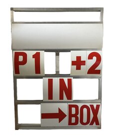 Pit Board 4 rows GP (white/red)