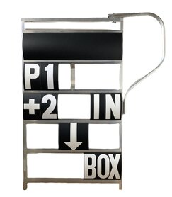 Pit Board 5 rows GPXL with handle (black/white)